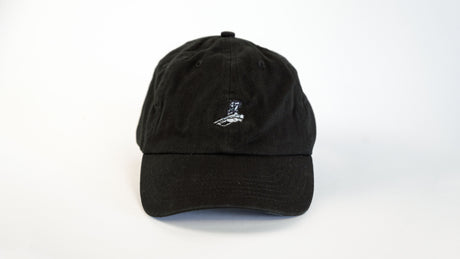 Hudski Bikes Black cap with a small logo on a white background