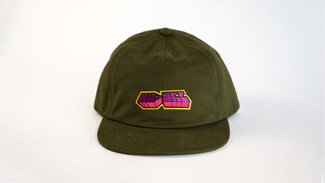 Hudski Bikes Green cap with a logo on a white background